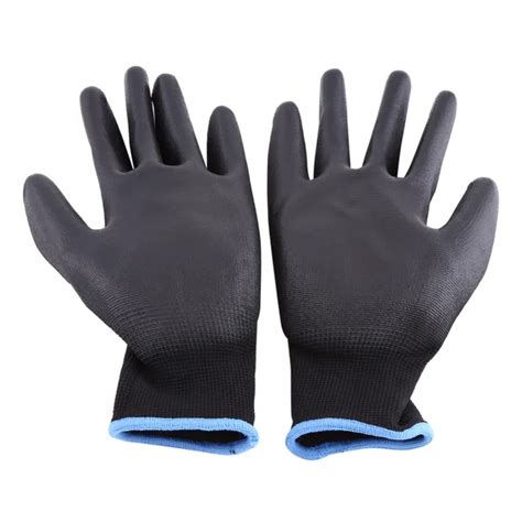 12pairslot Antistatic Protective Work Gloves Pu Coated Palm Anti