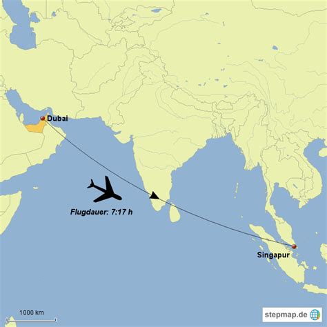 Singapur auf der weltkarte (republik singapur) zu drucken. Flug Dubai nach Singapur von Blauditschi - Landkarte für Asien