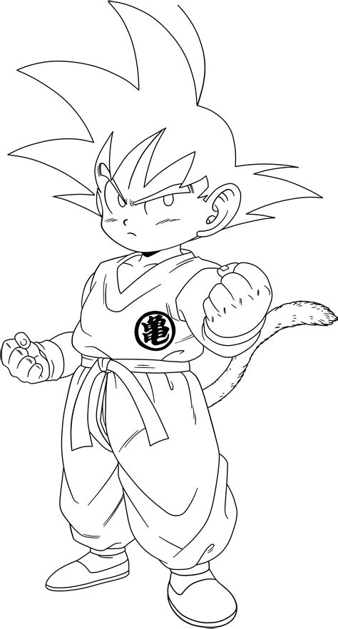 Maybe you would like to learn more about one of these? Dragon Ball - kid Goku 21 - lineart by superjmanplay2 on DeviantArt