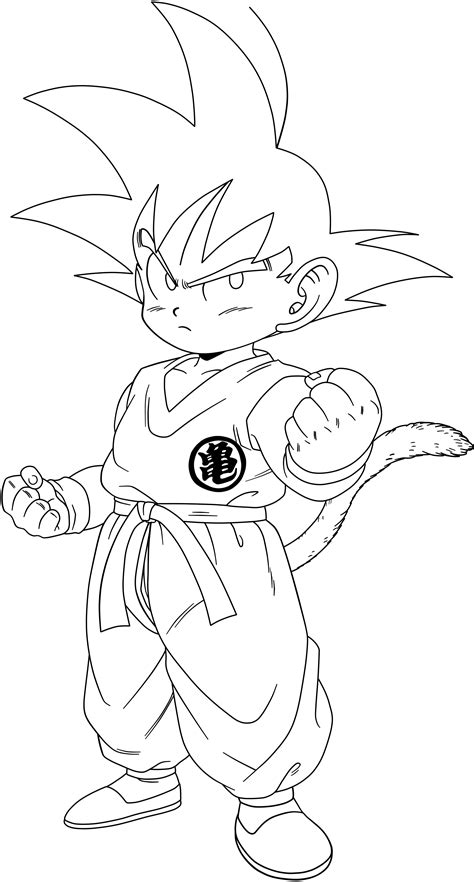 Square size is 3 cmfor commissions email me at: Dragon Ball - kid Goku 21 - lineart by superjmanplay2 on ...