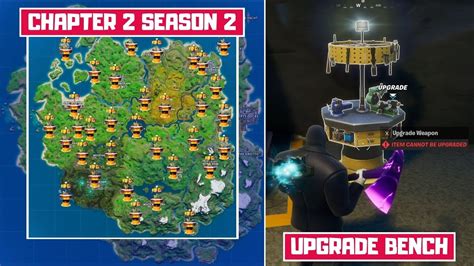 Weapon upgrade benches were added in chapter 2, season 1 to the new map. All Upgrade Bench Locations! Use Upgrade Bench to ...