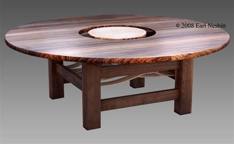 Maybe you would like to learn more about one of these? Custom Made Round Dining Table, Zebrawood, Walnut, Curly ...