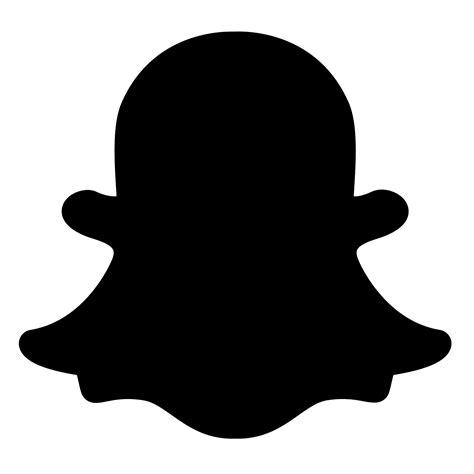 Black Logo Snapchat Filled Png
