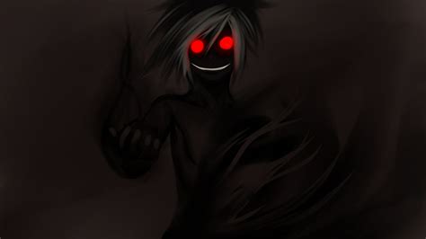 Wallpaper Black Monochrome Dark Anime Red Eyes Demon Ghosts