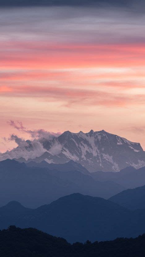 Mountains Sunset Sky Cloud Iphone Wallpaper Landscape Wallpaper