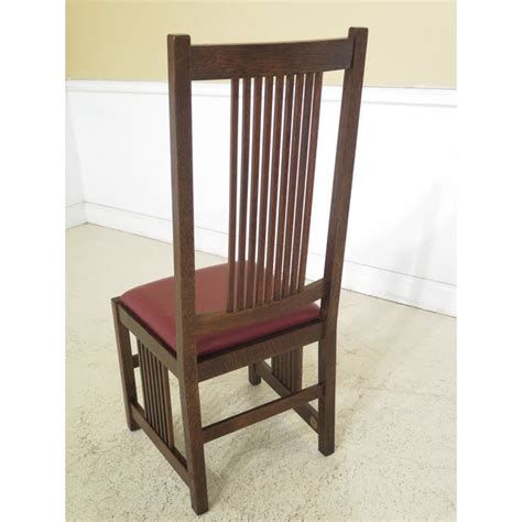 (1) alexa black dining side chair $60. 1990s Vintage Stickley Mission Oak High Back Dining Room ...