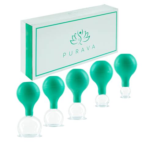 Pino Products Purava 5pcs Ventouses En Verre Anti Cellulite Et