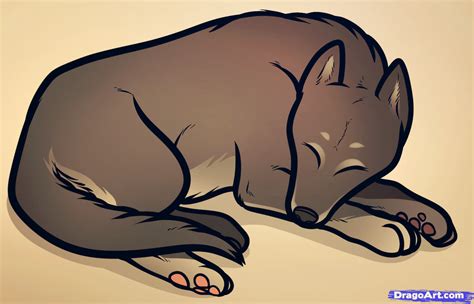 Connect with them on dribbble; how to draw a sleeping dog, sleeping dog | Sleeping dogs ...