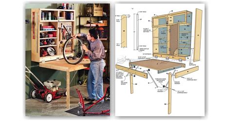 Fold Down Workbench Plans • Woodarchivist