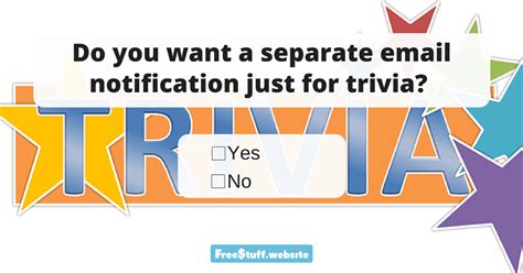 Largest selection of free printable trivia questions and answers on the net. Would you like a separate email notification just for trivia?