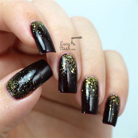 Gold Glitter Gradient Nail Art With Video Tutorial Lucy S Stash