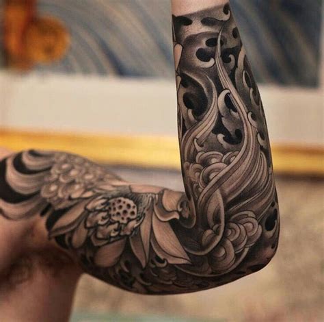 Pin By Andrzej On Tattoo Black And Grey Tattoos Sleeve Tattoo Sleeve