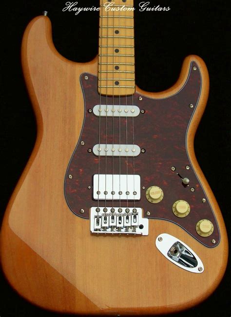 Haywire Custom Guitars Natural Mahogany Stratocaster With Vintage Neck