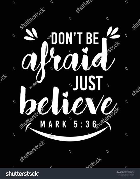 Dont Be Afraid Just Believe Bible Stock Vector Royalty Free