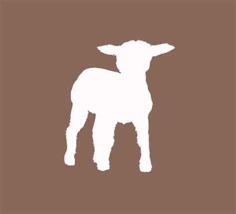 Custom Lamb Standing Silhouette Painting Etsy Silhouette Painting