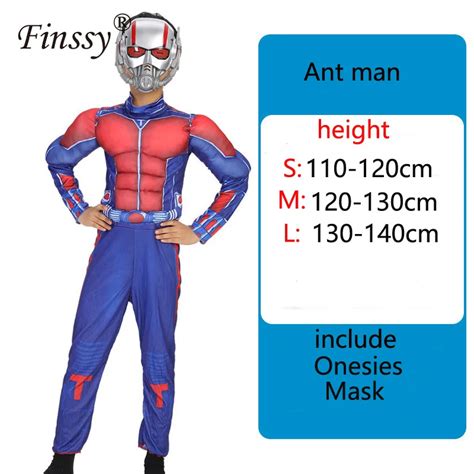 Ant Man Cosplay Costume Avengers Onesies Halloween Carnival Masquerade