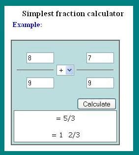 And here's how it works: simplest form calculator | Choose Online Math Guide