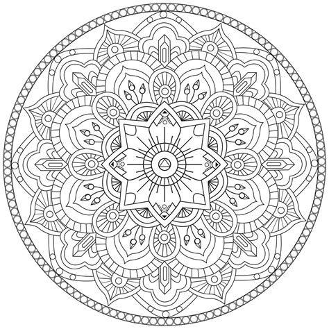 Difficult Mandala Coloring Pages At Free Printable