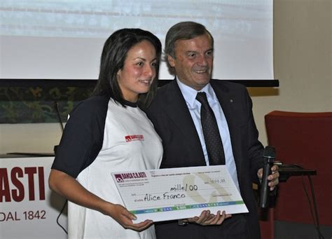 Cassa di risparmio di asti s.p.a. Banca C.R.Asti festeggia il podio di Alice Franco ...