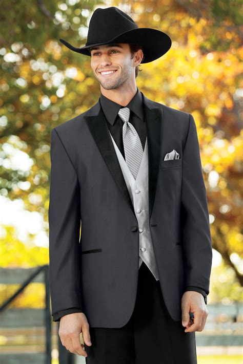 What is the stated dress code? A Jim's Formal Wear exclusive, the Grey Portofino tuxedo ...