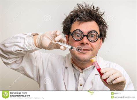 Crazy Scientist Performing Experiments In Laboratory Stock ...