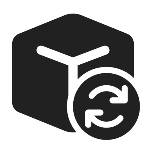Cube Sync Filled Icon In Fluent Solid 24px