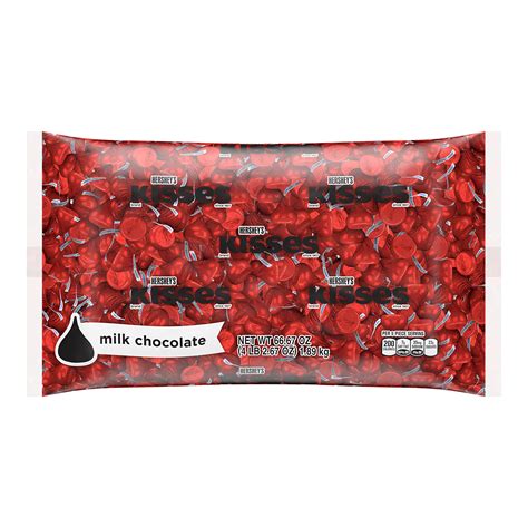 Buy Hersheys Kisses Red Foils Milk Chocolate Individually Wrapped