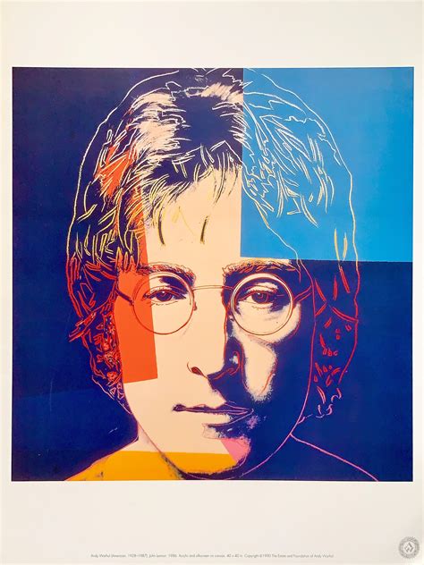 1990 Andy Warhol John Lennon Official Original Etsy