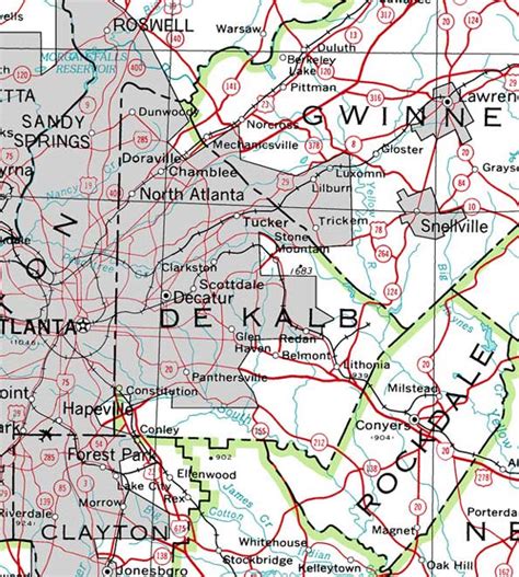 Fulton Dekalb County Line Map Map Of West