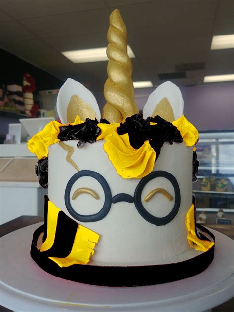 Unicorn cake ideas you can make. Hufflepuff Unicorn