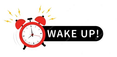 Premium Vector Wake Up Icon Good Morning Alarm Clock Ringing And