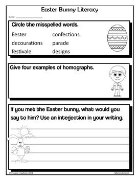 Worksheets, lesson plans, activities, etc. Easter NO PREP Printables - Fifth Grade Common Core by ...