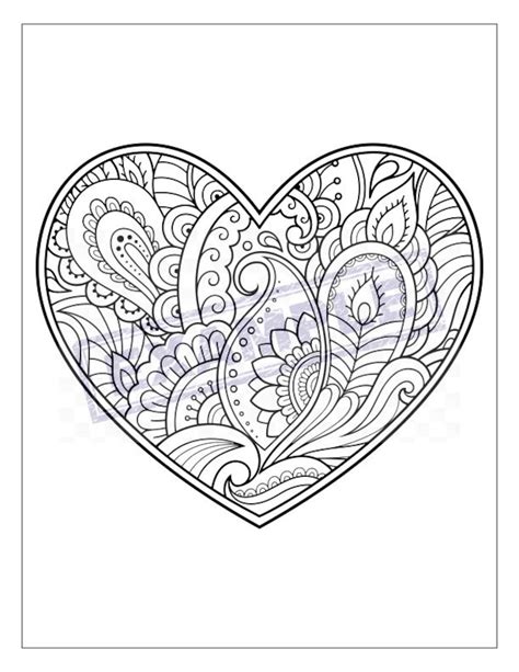 Unique Detailed Coloring Pages Pdf 21 Full 8x11 Etsy