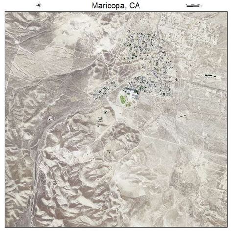 Aerial Photography Map Of Maricopa Ca California