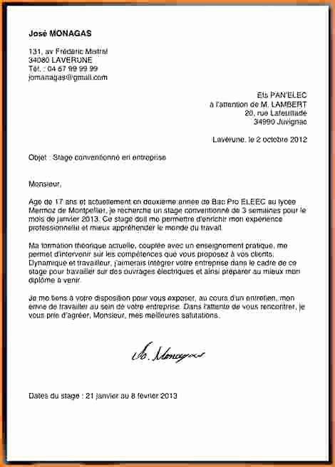 Exemple de lettre de motivation stage bac pro assp ...