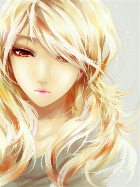 Anime Girl Blonde Hair Gold Eyes Telegraph