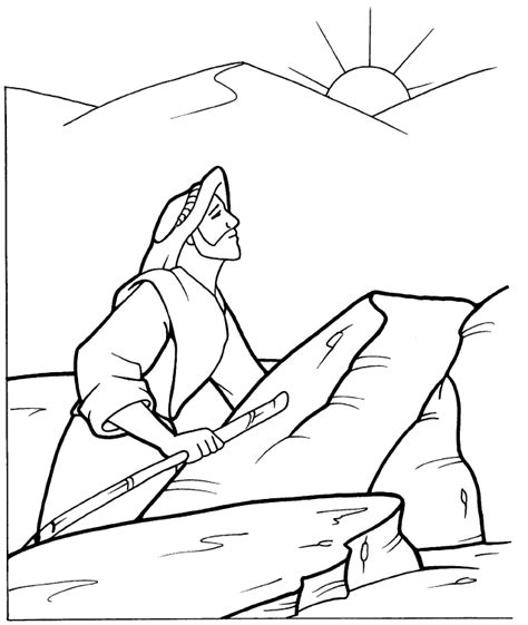 The Temptation of Jesus Coloring Page | Sermons4Kids