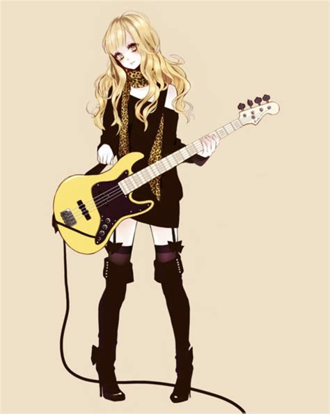 Anime Art Cute Girl Guitar Image 411836 On