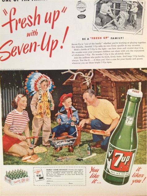 Vintage 7up Ad Paper Ephemera Taken From A 1951 Ladies Home Journal In