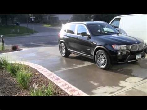I suspect the mud flaps have a small adhesive strip that sticks to the body. 2011 BMW X3 35i black sapphire metallic with BMW mud flaps and Volk Racing RE30 wheels - YouTube