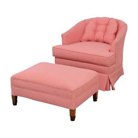 This classic and traditional style accent chair with pleated details is the perfect pick for small space. 83% OFF - Pink Accent Chair with Ottoman / Chairs