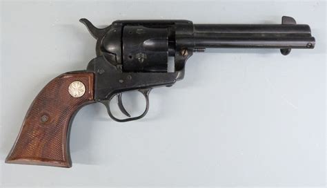 Colt Style Blank Firing Six Shot Single Action Revolver With Chequered