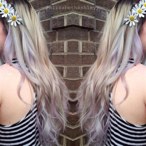 Ash Blonde With Bayalaged Pastels Pravana Pastel Silver Purple