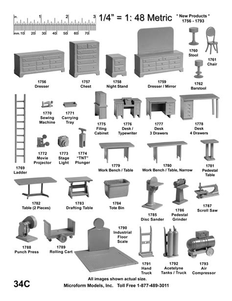 14 Scale Model Supplies 1 48 Metric Scale Model Parts By Microform