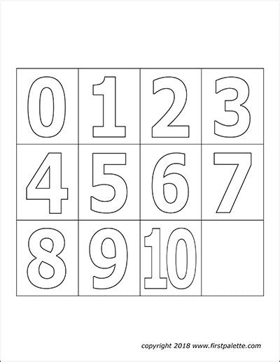 Printable Numbers 1 10 A4 Size 7 Best Images Of Printable Number 2