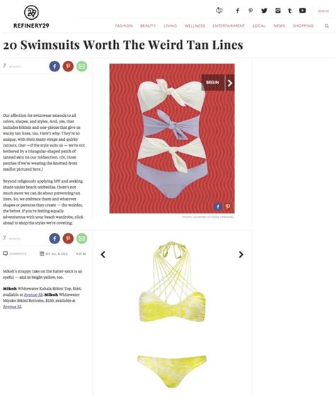 Refinery 29s 20 Swimsuits Worth Weird Tan Lines Mikoh By Oleema And