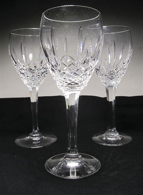 3 vintage waterford crystal marquis laurent pattern stemware wine glasses 1 yqz