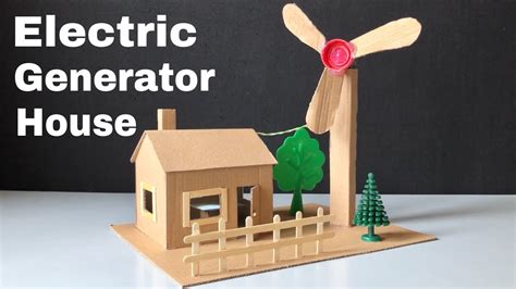 How To Make Mini Wind Turbine From Cardboard Electric Generator Youtube