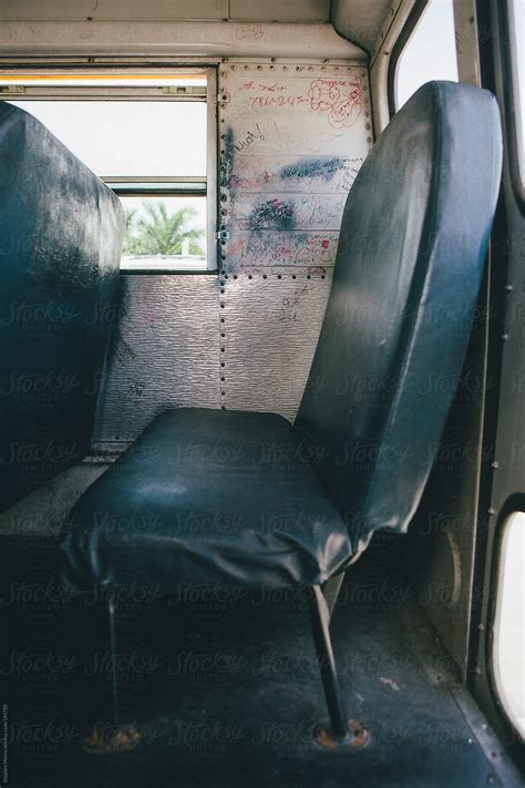 Back Seat Of Old School Bus Del Colaborador De Stocksy Stephen Morris Stocksy