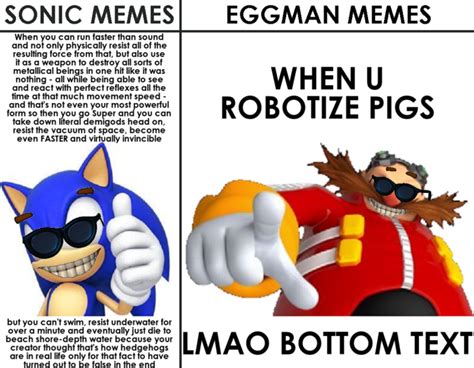 Sonic Memes Vs Eggman Memes Sonic The Hedgehog Know Your Meme